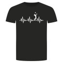 Herzschlag Volleyball T-Shirt Schwarz L