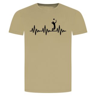 Herzschlag Volleyball T-Shirt Beige 2XL