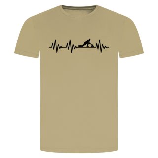 Heartbeat Curling T-Shirt Beige 2XL
