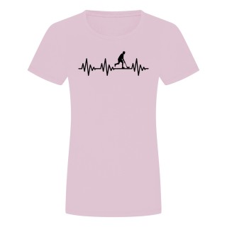 Herzschlag Hockey Damen T-Shirt Rosa 2XL