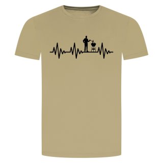 Herzschlag Grillen T-Shirt Beige 2XL