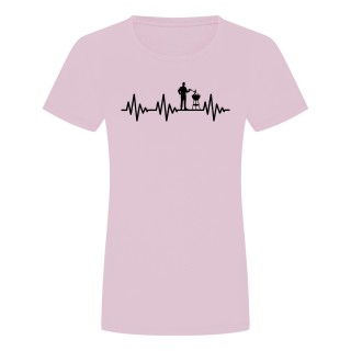 Herzschlag Grillen Damen T-Shirt Rosa 2XL