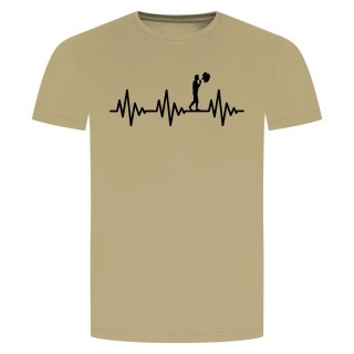 Herzschlag Dampfen T-Shirt Beige 2XL