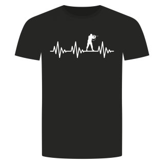 Herzschlag Paintball T-Shirt Schwarz S