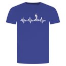 Herzschlag E Scooter T-Shirt Blau L