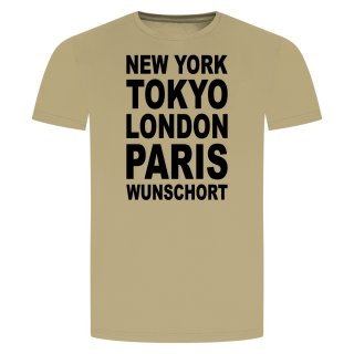 New York Tokyo London Paris T-Shirt Beige 2XL