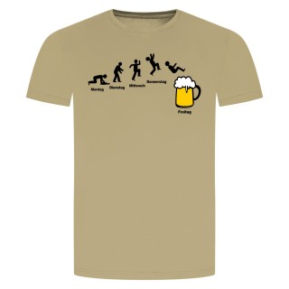 Montag Freitag Bier T-Shirt Beige 2XL