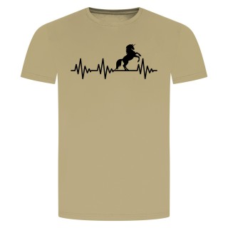 Herzschlag Einhorn T-Shirt Beige 2XL