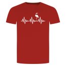 Heartbeat Flamingo T-Shirt Red 2XL