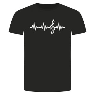 Herzschlag Notenschlüssel T-Shirt