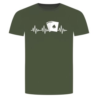 Heartbeat Card Game T-Shirt Militarygreen XL