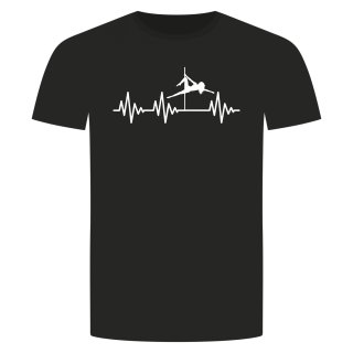 Herzschlag Poledance T-Shirt Schwarz S