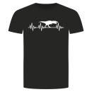 Herzschlag T Rex T-Shirt Schwarz 4XL