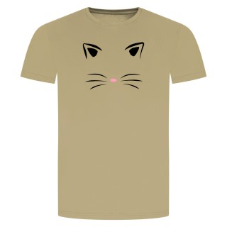Katzengesicht T-Shirt Beige 2XL