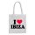 I Love Ibiza Baumwolltasche