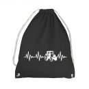 Heartbeat Tractor Gym Sack Black