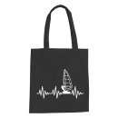 Heartbeat Surfing Cotton Bag