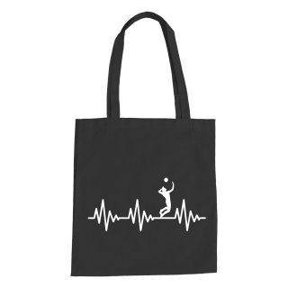 Heartbeat Volleyball Cotton Bag