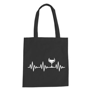 Heartbeat Wine Cotton Bag