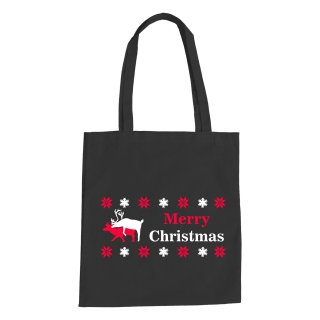 Merry Christmas Reindeer Cotton Bag