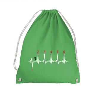 Heartbeat Motorcycle Gearbox Gym Sack Green