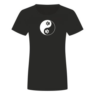 Ying Yang Paw Ladies T-Shirt