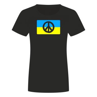 Peace Ukraine Flag Ladies T-Shirt