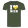 I Love Bier T-Shirt Militär Grün 2XL