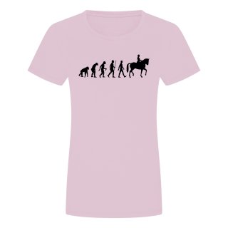 Evolution Pferd Damen T-Shirt Rosa 2XL