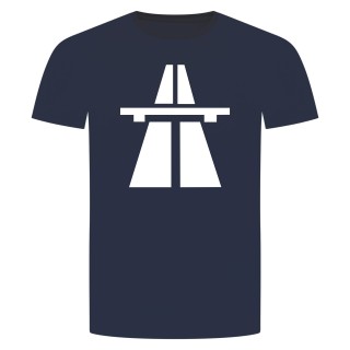 Autobahn T-Shirt Navy Blau 2XL