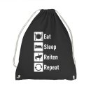 Eat Sleep Reiten Repeat Gym Sack