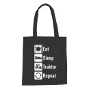 Eat Sleep Tractor Repeat Cotton Bag