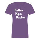 Kaffee Kippe Kacken Ladies T-Shirt Purple 2XL
