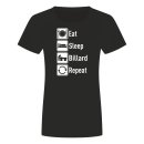 Eat Sleep Billard Repeat Damen T-Shirt