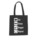 Eat Sleep Bagger Repeat Baumwolltasche
