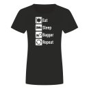 Eat Sleep Bagger Repeat Ladies T-Shirt