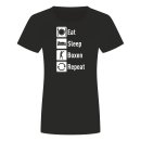 Eat Sleep Boxen Repeat Damen T-Shirt