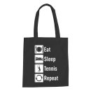 Eat Sleep Tennis Repeat Cotton Bag
