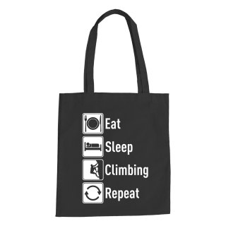 Eat Sleep Climbing Repeat Cotton Bag