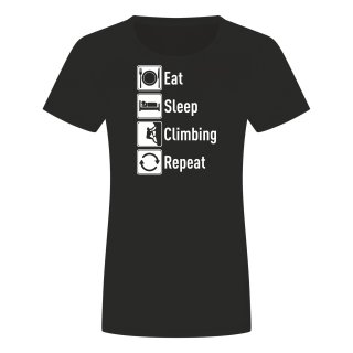 Eat Sleep Climbing Repeat Damen T-Shirt