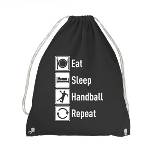 Eat Sleep Handball Repeat Turnbeutel